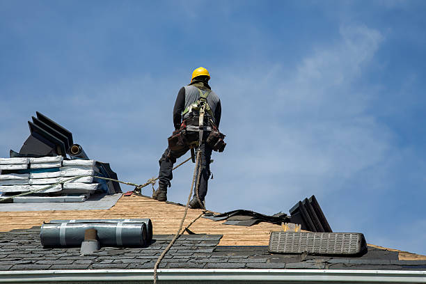 Professional Storm Damage Roof Repair technician working in Tennyson, IN